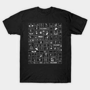 Spooky Halloween Grid T-Shirt